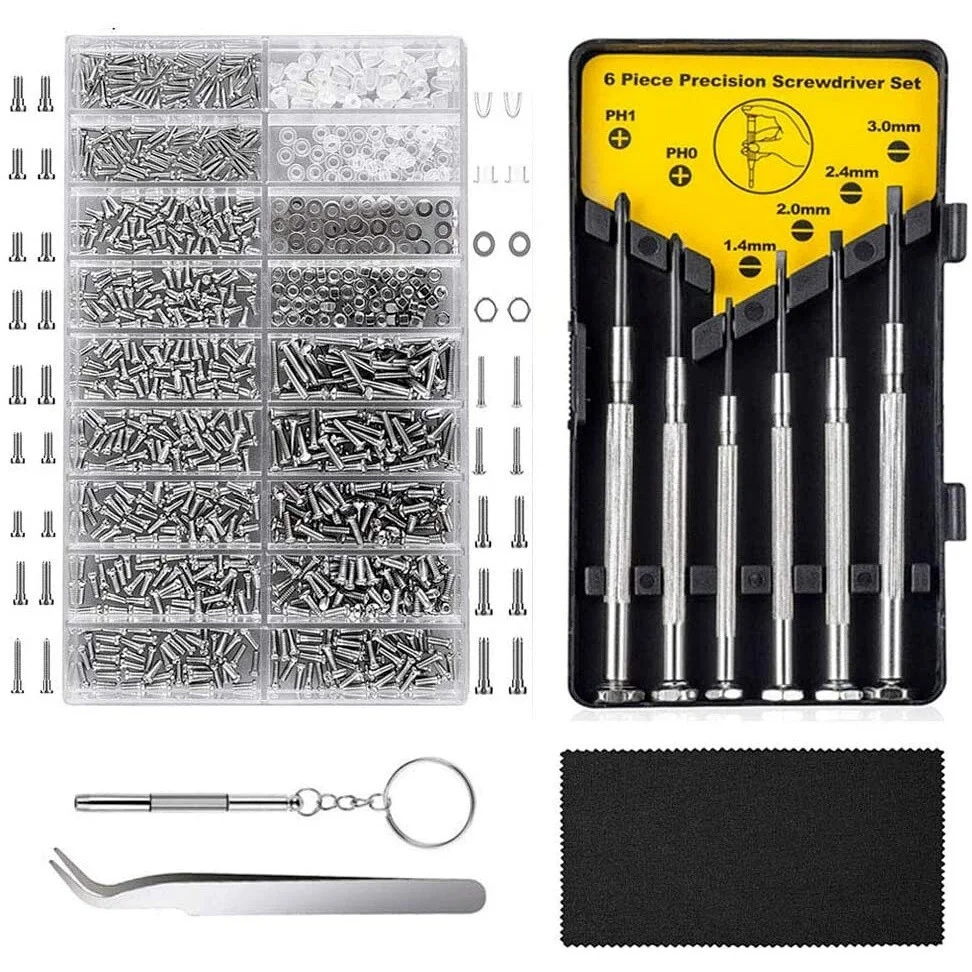 Eyeglasses Repair Kit Screws Nuts Nose Pads Sunglasses Tool Set Glasses Fix Kit 3
