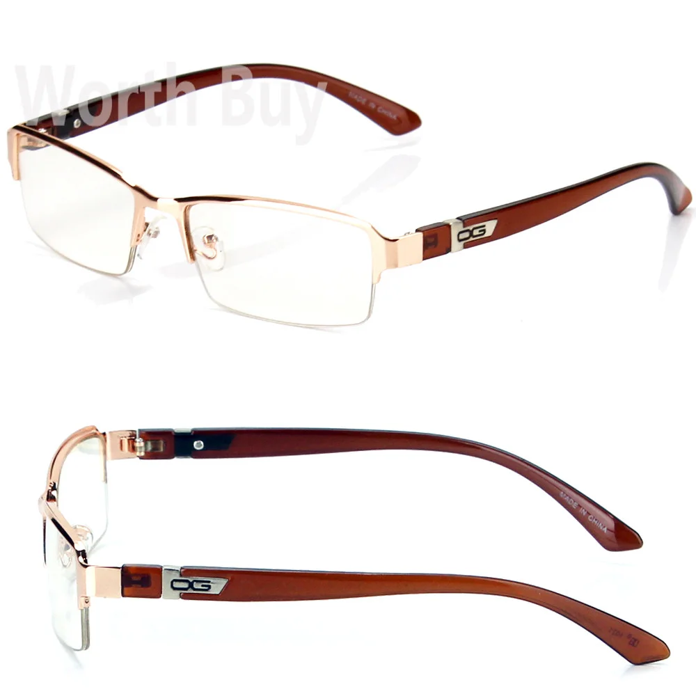 Half Rim Men Women OG Eyewear Clear Lens Frame Eye Glasses Designer Fashion Nerd